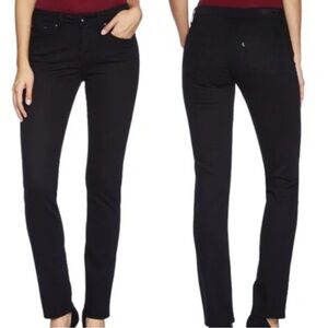 Levi's Black Demi Curve Mid-Rise Slim Leg Jeans 29 x 34